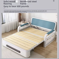 Canapé-lit convertible en cuir PU, cadre blanc, matelas segmenté, rangement intégré, accoudoirs rembourrés, canapé-lit pour salon