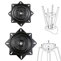 Plateau tournant carré pour meubles de 6/8 pouces, plateau pivotant à roulement, quincaillerie pour plateau tournant, fonction de rotation à 360 degrés pour tabourets, chaises, canapés