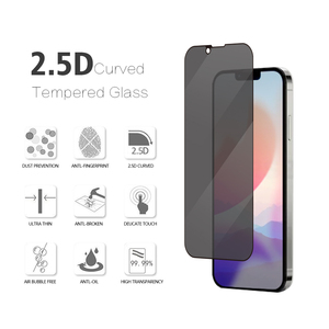 Protection d'écran en verre trempé 2.5D 9H avec colle intégrale, anti-espion et confidentialité pour iPhone 12 13 14 15 16 17 Pro Max Plus - Product Image 3