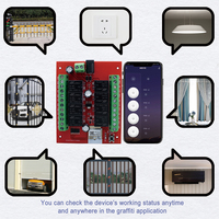 SMG8118 DC24V Interruptor de Luz Inalámbrico Inteligente Tuya WIFI de 8 Canales, Módulo de Relé Receptor con Temporizador, Compatible con Alexa