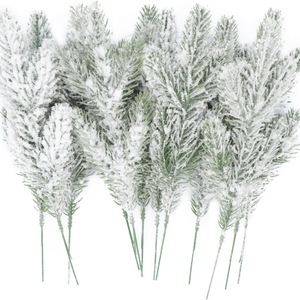 Branches d'aiguilles de pin artificielles enneigées 2026, verdure givrée, tiges, <span class=keywords><strong>sapin</strong></span> de Noël, vaporisations de <span class=keywords><strong>sapin</strong></span> d'hiver, Thanksgiving - Product Image 3