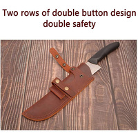 Sacoche de ceinture tactique en cuir pour outils de survie en extérieur, étui EDC pour lampe torche et couteau, pochette de rangement 13x17,5CM