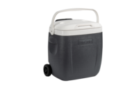 Vente d'usine à roulettes 26L glacière en plastique bière fruits glacière pour Camping en plein air Barbecue