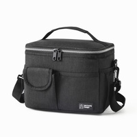 Sac isotherme personnalisé avec logo, sac à lunch thermique réutilisable, sac fourre-tout Oxford imperméable de grande taille pour le bureau, l'école, vente en gros