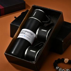 Bouteille d'eau isotherme en acier inoxydable pour voyage en extérieur, tasse à café ou à thé, gourde sous vide avec couvercle, idéale pour un coffret cadeau - Product Image 1