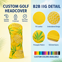 Housse de club de golf PRIMUS GOLF OEM personnalisée avec broderie ananas en PU