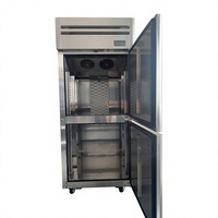 Congélateur vertical commercial à 2 portes en acier inoxydable, -12°C ° C ~ -21 ° Congélateur à refroidissement par air pour restaurant, hôtel, traiteur, cuisine