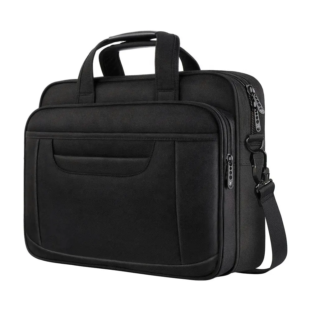Hot Selling Waterproof Nylon Laptop Briefcase Black Laptop Shoulder Messenger Bag For Men
