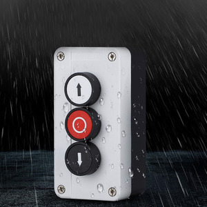 Nút chuyển đổi hộp điều khiển điện không thấm nước ABS 2NO 10A <span class=keywords><strong>230V</strong></span> dừng khẩn cấp bắt đầu chỉ số ánh sáng tự khóa tự đặt lại - Product Image 2