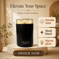 Humidificateur ultrasonique 300 ml USB Type-C avec lumière d'ambiance effet flamme tungstène, arrêt automatique, 2 modes de brume, diffuseur de brume froide CE FCC RoHS