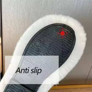 Tendencia de Moda, Zapatillas de Mujer para Otoño, Cálidas y Peludas para Exteriores, con Diseño de Deslizamiento - Product Image 4