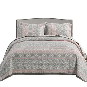 OEKO-TEX Groothandel 3d Bedrukt Bed Quilt Deken Luxe Garen Kleurstof Jacquard Bed Sprei