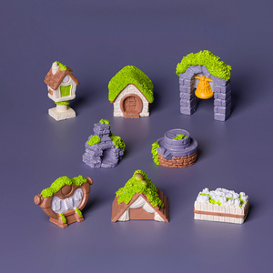 Ornamenti creativi, carini e rilassanti a forma di piccola foresta per il fai da te, decorazioni per giardini, casa, auto e scrivania, in resina. - Product Image 2