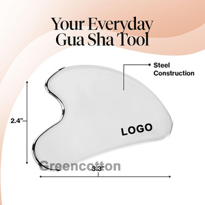 Personalisierbares Logo 304 Edelstahl Premium <span class=keywords><strong>Gua</strong></span> <span class=keywords><strong>Sha</strong></span> Tools für Gesicht und Körper zur Hautstraffung mit Ergonomischem, Rutschfestem Design - Product Image 4
