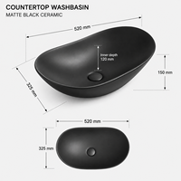 Wastafel Keramik Mewah Modern - Wastafel Kamar Mandi - Perlengkapan Sanitasi Ramah Lingkungan untuk Meja Rias