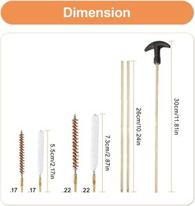 Kit de brosses de nettoyage pour armes à feu en laiton .177 .22 Cal 4,5 mm 5,5 mm - Product Image 5
