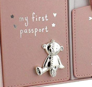 My First Passport & Equipaje Tag Set con Metal Teddy Icon Pink PU Personalización Gua Cartera impermeable para hombres 10 piezas aceptables - Product Image 4