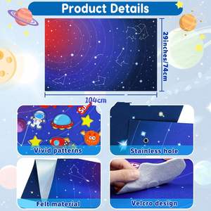 Juego de Tablero de Fieltro Ecológico del Sistema Solar de la NASA, 41 Piezas, Historias Espaciales, Material Educativo Montessori de Astronomía para Niños - Product Image 2