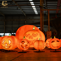 Lanterne de citrouille géante LFS-62-Scary Jack-o '-lantern avec éclairage LED pour parc d'attractions Halloween