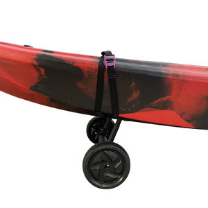 समायोज्य चौड़ाई फोल्डेबल एल्यूमीनियम 2 व्यक्ति क्षमता कानायक गाड़ी बाहरी उपयोग के लिए हवाई रहित पहियों के साथ - Product Image 2