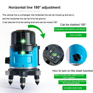 Alta Precisão Automática Infravermelho Nível Luz Verde 2/3/5 Linhas LD Luz Linha Fina Infravermelho Rotary 360 Níveis Laser Máquina - Product Image 4
