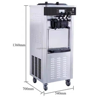 Machine à glaces molles professionnelles industrielles, meilleure machine à glaces molles à 3 saveurs