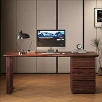 Offre Spéciale moderne bureau d'ordinateur de bureau à domicile Durable en bois massif grande table d'étude d'ordinateur de jeu avec armoire de rangement à tiroir