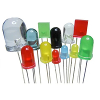 Puces LED InGaN de 5 mm avec tension de refoulement maximale de 5 V, angle de vision de 15 degrés, puissance de 0,06 W, boîtier traversant, emballage de diodes