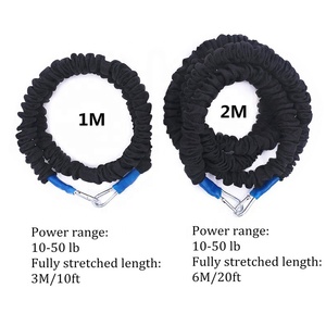 Ensemble d'entraînement de vitesse, d'agilité et de force : Ceinture de taille réglable, crochets mousquetons, corde de traction en latex, bande de résistance tubulaire, cordes élastiques - Product Image 5
