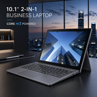 Ordinateur portable tactile 2-en-1 flambant neuf de 10,1 pouces, processeur Intel Core M3-8100Y double cœur, 12 Go de RAM DDR3, 256 Go de SSD, Windows 11 Business