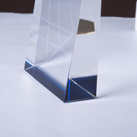 Trophées en cristal vierges en gros, personnalisables avec logo 3D gravé, trophées en cristal biseauté
