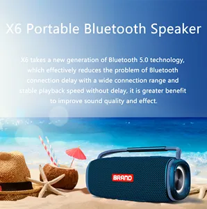 X6 portátil fiesta 4D graves profundos más alta calidad 20W RGB inalámbrico impermeable Ipx 6 altavoz estéreo - Product Image 5