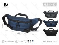 Marsupio da uomo rettangolare in nylon con chiusura a cerniera per viaggi all'aperto - Product Image 1