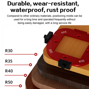4 in 1 Aluminum <strong>Cutting</strong> Fillet <strong>Template</strong> R30-R50 Board Radius Arc Angle Positioning Measure Round Corner Jig - Product Image 3