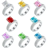 Bague en argent sterling 925 de la marque MuShan, sertie de zircone cubique 7A, triangle, formelle pour elle, plaquée or 18 carats, bijoux fins