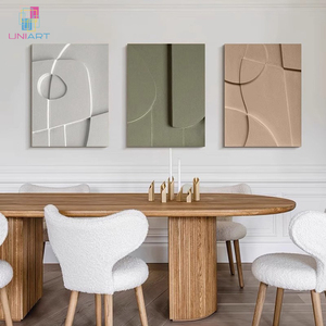 Decorazione per la Casa, Arte Mista 3D, Opera d'Arte in Rilievo Blu, Dipinti da Parete in Legno Intagliato a Mano con Cornice - Product Image 3