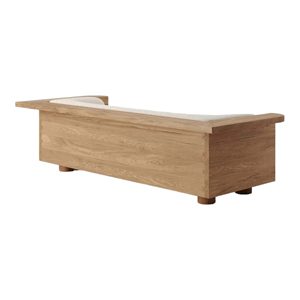 Canapé 3 places en bois design avec rembourrage confortable pour salon, bureau, hall d'entrée et sièges intérieurs modernes - Product Image 5