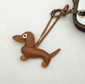Porte-clés Chien Mignon <span class=keywords><strong>en</strong></span> <span class=keywords><strong>Cuir</strong></span> PU, Breloque Animale 3D avec Poignée <span class=keywords><strong>en</strong></span> Corde, Breloque de Sac Chiot, Cadeaux, Logo Métallique Personnalisé, Mini Porte-clés Chien - Product Image 2