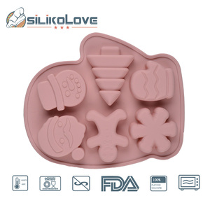 Popular Product 2025 Christmas <b>Silicone</b> Cake Round Chocolate Tree and Snowflake Mold DIY - Product Image 2