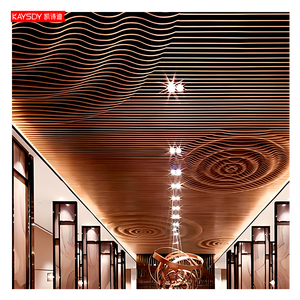 Pannello a Soffitto in Alluminio 3D Ondulato Moderno, Ignifugo, Impermeabile, Fonoassorbente, Resistente al Fuoco, per Controsoffitti Metallici - Product Image 5