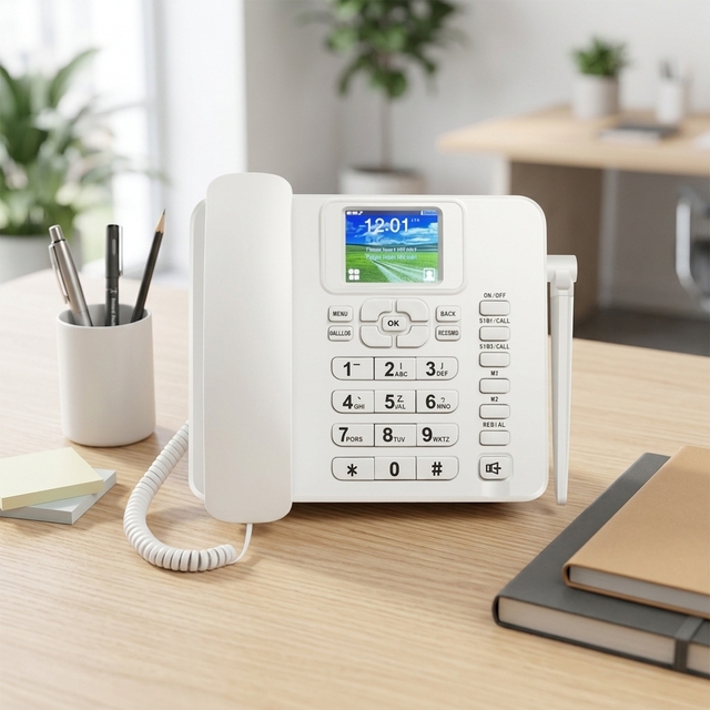 Landline Phone Dual SIM Cards GSM Wireless 2G Fixed Telephone Model