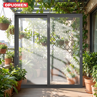 Pintu Geser Minimalis Aluminium Alloy Ukuran Khusus Kaca Tempered Kedap Suara untuk Penggunaan Interior Tahan Air Balkon Dapur