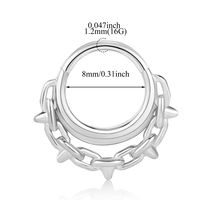 Evorte Fashion, piercing de septum en acier inoxydable, anneau de nez serpent, clicker, daith, hélix, cartilage, boucles d'oreilles, bijoux pour femmes