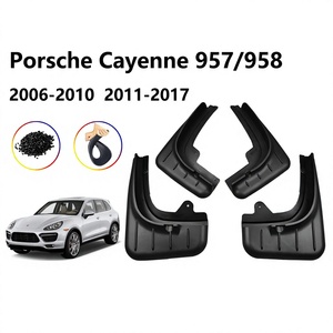 Garde-boue en plastique noir pour Porsche Cayenne Macan 2006-2017, installation avec ruban adhésif 3M - Product Image 5