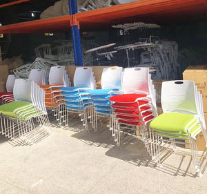 Solid Steel Metal <b>Dining</b> <b>Chair</b> Soft Cushioning <b>Stackable</b> Bow-Shaped Contemporary Design Durable Lightweight Outdoor for Home - Product Image 4