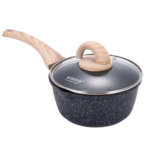<span class=keywords><strong>Casserole</strong></span> classique écologique <span class=keywords><strong>compatible</strong></span> avec les plaques à induction, avec poignée en bakélite, revêtement céramique antiadhésif, couvercle en verre - Product Image 1
