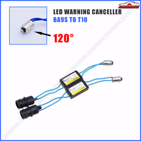 Adaptateur pour ampoules LED, résistance Canbus, correction des erreurs de clignotement, Bay9s 120 °   H21W se convertit en T10