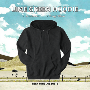 <span class=keywords><strong>Felpa</strong></span> con Cappuccio Oversize <span class=keywords><strong>Verde</strong></span> Lime per <span class=keywords><strong>Uomo</strong></span>, Alta Qualità 100% Cotone Pesante in Pile, Pullover con Cappuccio Tinta Unita per l'Autunno - Product Image 2