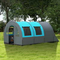 Tente de camping familiale de grande taille, professionnelle, robuste, à 3 pièces, double couche, imperméable, pour le glamping en plein air
