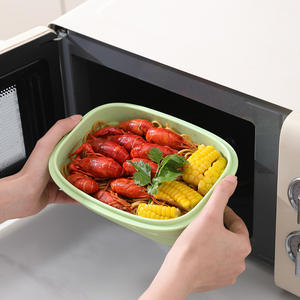 กล่องอาหารกลางวันซิลิโคนพับได้ ทรงสี่เหลี่ยม ฝาปิดแบบหนีบ กล่องเก็บอาหารสำหรับเดินทาง สีพื้น ขยายได้ พกพาสะดวก ใช้กลางแจ้งได้ - Product Image 2